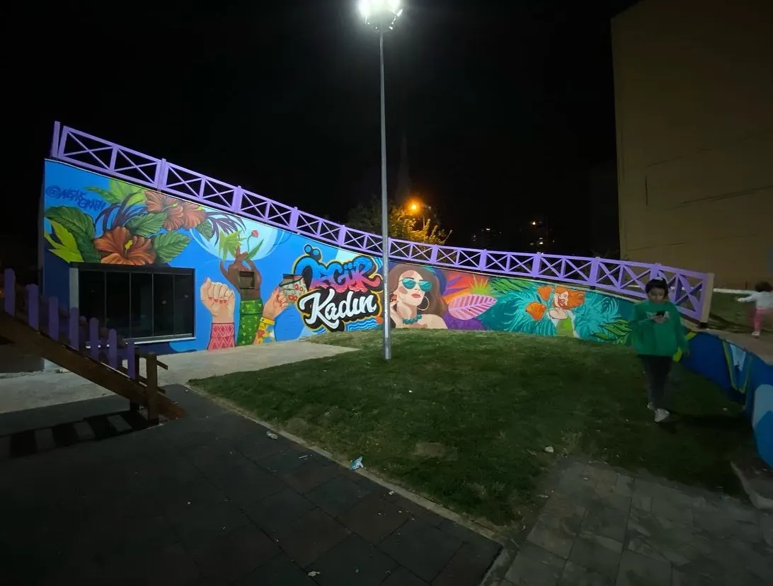 Özgür Kadın Parkı, çalışmadan bir detay